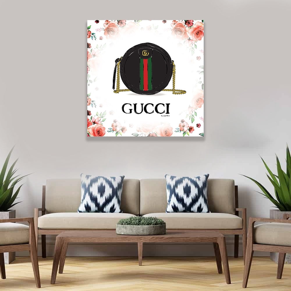 GLAM FASHION PURSE BAG - 14"x14" Canvas Artwork - Multi-Color 14 x 14
