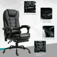 thumbnail image 5 of Vinsetto 7-Point Vibrating Massage Office Chair with High Back Black, 5 of 10