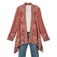 thumbnail image 2 of FLORIANA Womens Embroidered Kimono Cardigan Velvet Blazer Open Front, 2 of 3