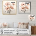 thumbnail image 4 of Designart "Minimalism in Peach and Beige Flower" Abstract Botanicals Floater Framed Canvas Wall Art, 4 of 7