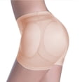 thumbnail image 2 of Lu's Chic Women's Seamless Hip Enhancer Padded Shapewear Panties Butt Lifter Shaper Hip Dip Booty Lift Boyshorts Tummy Control Shorts Underwear Nude X-Small, 2 of 5