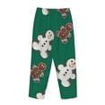 thumbnail image 5 of Junzan Gingerbread Snowman Cookies Women'S Pajama Pants Drawstring Comfy Sleep Bottoms With Pockets, 5 of 9
