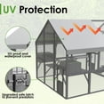 thumbnail image 6 of NARTRU 43ft2 Large Wooden Outdoor Cat House, Walk in Cat Catio Cage with Enter Door, 2 Cat Doors, Roof Cover, 6 of 10