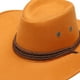 thumbnail image 5 of Sombrero de vaquero occidental decoración de moda Sombrero para el sol Sombrero gorra para mujeres hombres Camping Amarillo, 5 of 6