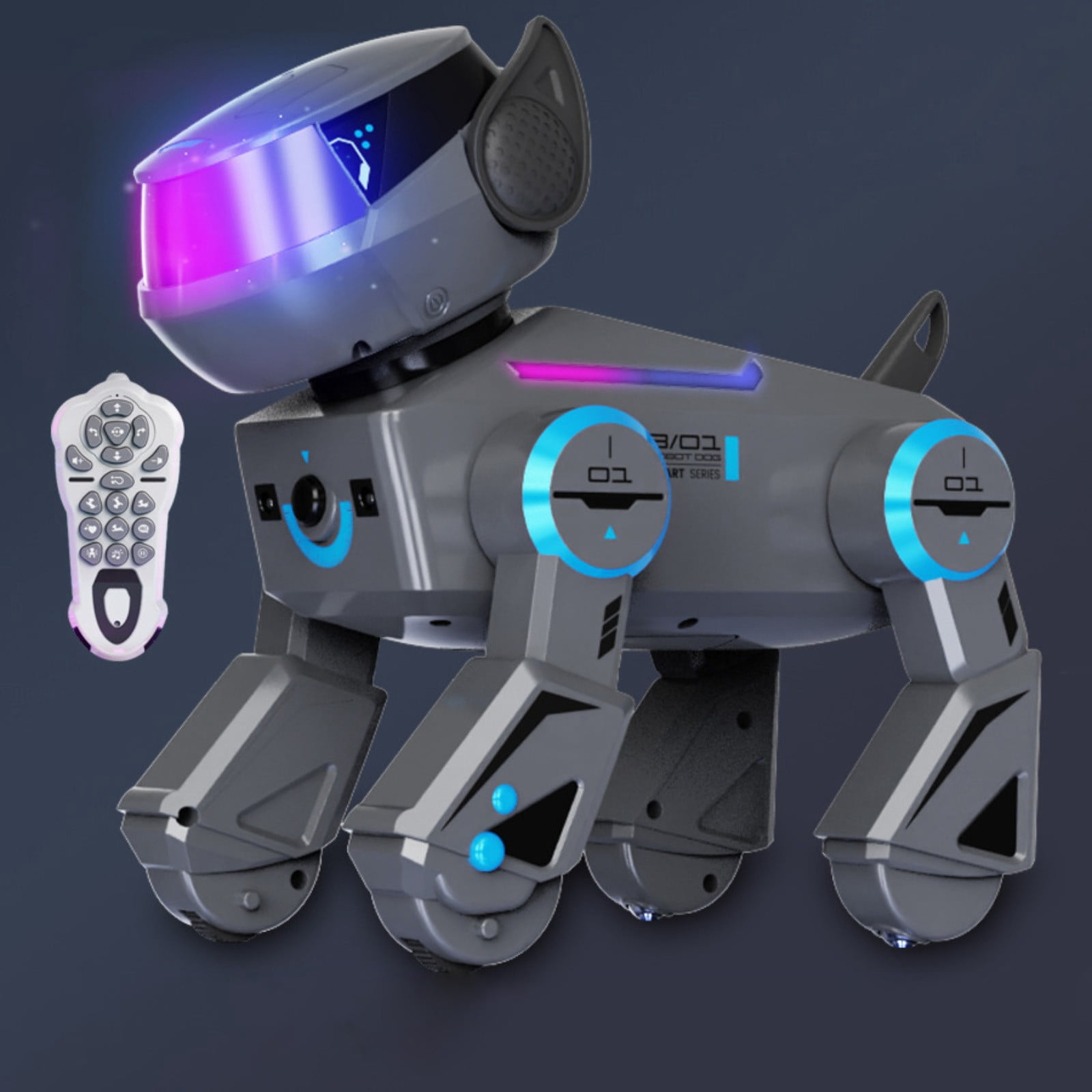 BJBSJSZ Robot Dog Toys for Kids – Smart Interactive Robot Puppy with Bluetooth,Touch Sensor, Dance Tricks, LED Eyes, Gift for Kids Boys and Girls