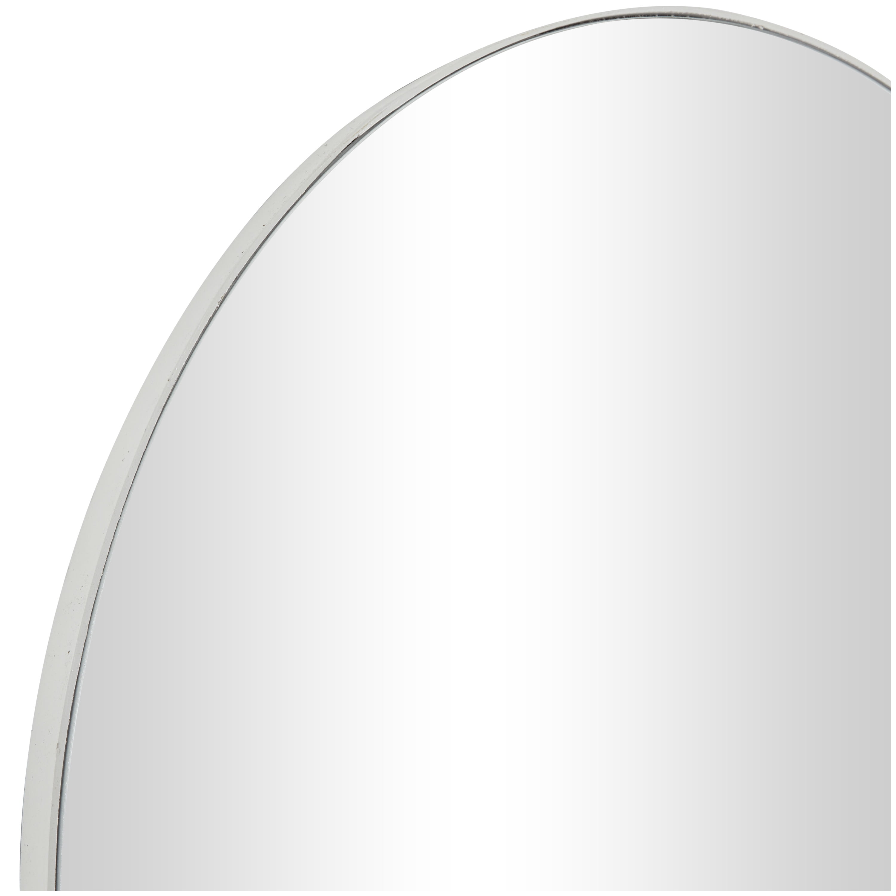 DecMode 36" x 36" White Simplistic Wall Mirror with Thin Minimalistic Frame