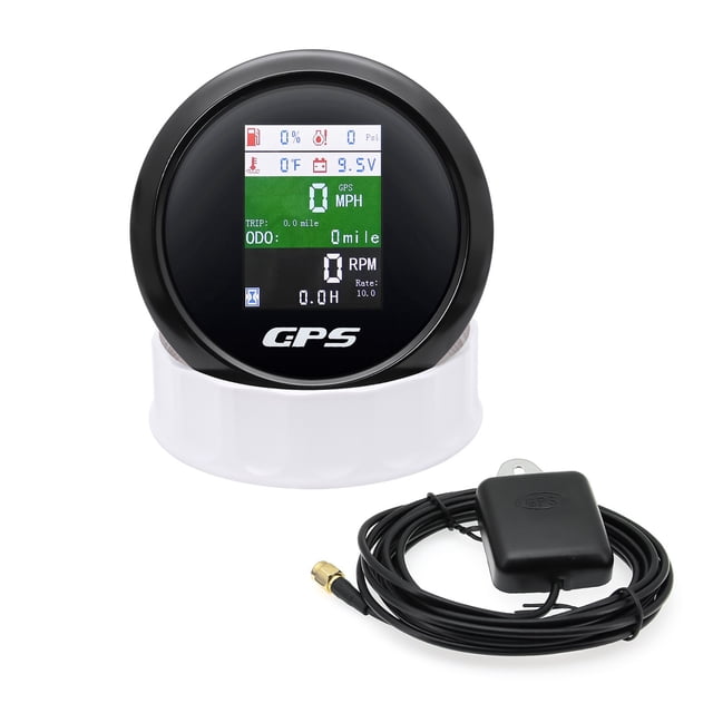 6 In 1 Multi-functional 85MM GPS Speedometer+Fuel Level+Water Temp+Oil Press+Volt+Tachometer Temperarure Sensor Pressure Sensors ,Universal Compatibility