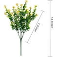 thumbnail image 2 of Artificial Flowers, Fake Outdoor UV Resistant Plants Faux Plastic Greenery Shrubs Indoor Outside Hanging Planter Home Kitchen Office Wedding, Garden Decor（Yellow）, 2 of 5