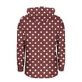 thumbnail image 4 of V Neck Hoodies for Women Pullover Casual Polka Dots Tunic Tops Loose Long Sleeve Sweatshirts Tees, 4 of 6