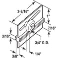thumbnail image 2 of Prime-Line Products M 6055 Aluminum, Shower Door Top Roller, Premiere Shower Doors(2-Pack), 2 of 2