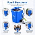 thumbnail image 3 of EVHRZN Creative trash can coffee cup with lid spoon and straw, 13 ounce fun office desk recycling bin ceramic cup, unique novelty cup gift for male and female colleagues (Recycling bucket cup, 3 of 9