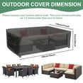 thumbnail image 2 of DONGPAI Patio Furniture Covers, 420D Heavy Duty Outdoor Furniture Cover Table Cover Waterproof for Outside Table and Chair Set Covers, 70"x 47"x 29", 2 of 7