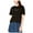 Black - black, variant on Carbon Copy Womens New York Embellished T-Shirt, Black, X-Large