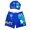 Dinosaur, variant on ESHOO 2Pcs Little Boys Swim Trunks With Swim Cap Set, Kids Toddler Bathing Suits Elastic Beach Boxers Swimwear 3-8 Years Old