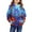 Blue, variant on Odeerbi Kids Boys Girls Floral Hoodies Cartoon Print Hooded Sweatshirts Crewneck Oversized Hooded Sweatshirt 4-14 Years Kids Fashion Long Sleeve Pullover Tops White