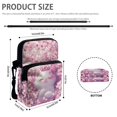 thumbnail image 6 of POLERO Cherry Blossom Cat Decoration 2 Layer Cell Phone Messenger Bag, Stretch Polyester Crossbody Bags with Zipper Pockets Crossbody Purse for Travel Outdoor, 6 of 7