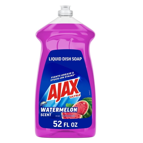 Ajax Ultra Liquid Dish Soap with Fabuloso Watermelon Scent, Easy-Flip Cap, 52 fl oz Bottle