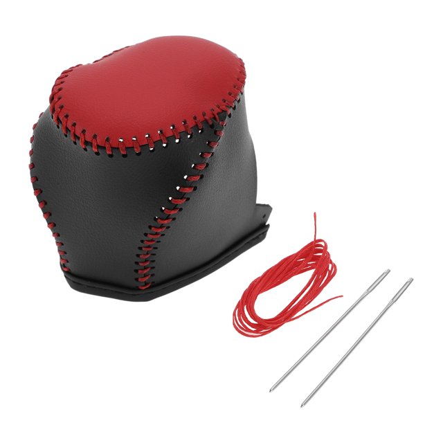 Ofertas Únicas 1 Juego de Cubierta de Perilla de Cambio de Marchas para Toyota CH-R 17-21 Protector de Mango de Cambio de Cuero Sintético Antideslizante Negro Rojo