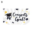 thumbnail image 2 of Travelwant Soft Fabric Class Graduation Photography Backdrop Black and Gold Bachelor Cap Balloon Grad Congrats Party Banner Background for Picture Photo Photobooth Decoration, 2 of 2
