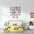 thumbnail image 2 of Removable Kids Bedroom Living Room Home Study Area Educational English Alphabet Wall Decal Sticker | 19" x 20" Vinyl Multi-colored Letters Patterns Design Wall Lettering Art Adhesive Decoration, 2 of 5