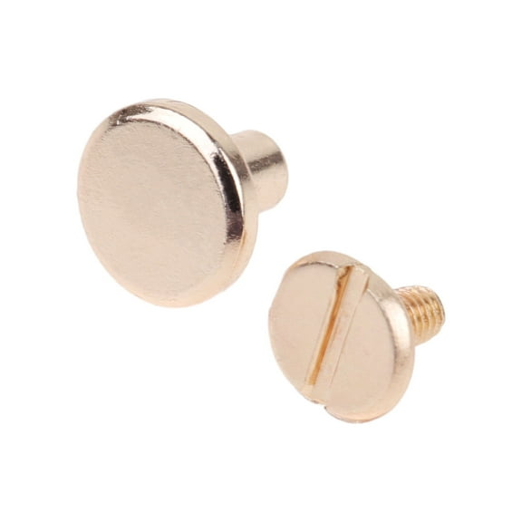 30 Pcs Copper Rivet Fastener Golden Screws Lightweight Screws Belt Screw Rivets Flat Head Screw Belt Harness Nail Rivet
