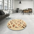 thumbnail image 3 of Ahgly Company Indoor Square Contemporary Sand Brown Solid Area Rugs, 3' Square, 3 of 6