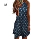thumbnail image 3 of Vestido informal bohemio Qarigey sin mangas elegante playero de verano color Azul oscuro, 3 of 6