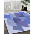 thumbnail image 3 of Ahgly Company Machine Washable Indoor Rectangle Transitional Blue Angel Blue Area Rugs, 8' x 10', 3 of 7