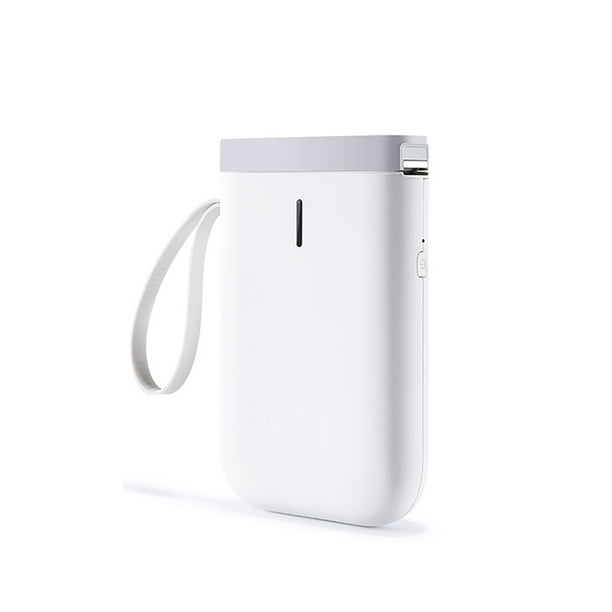 Impresora de etiquetas portátil sin tinta de 203DPI, pegatina recargable, máquina de impresión móvil compatible con Bluetooth, color negro Imprimir, copiar, escanear y enviar faxes Blanco