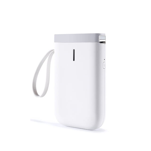Impresora de etiquetas portátil sin tinta de 203DPI, pegatina recargable, máquina de impresión móvil compatible con Bluetooth, color negro Imprimir, copiar, escanear y enviar faxes Blanco
