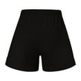 thumbnail image 6 of Uaswgudfs ​Women's High-Waisted Breathable Shorts – Button Front, Side Pockets & Summer-Ready Everyday Fabric Black XXL, 6 of 6