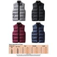 thumbnail image 2 of Capreze Stand Collar Outwear Solid Color Jacket Vest Men With Pockets Full Zip Waistcoat Winter Warm Coat Grey M, 2 of 3