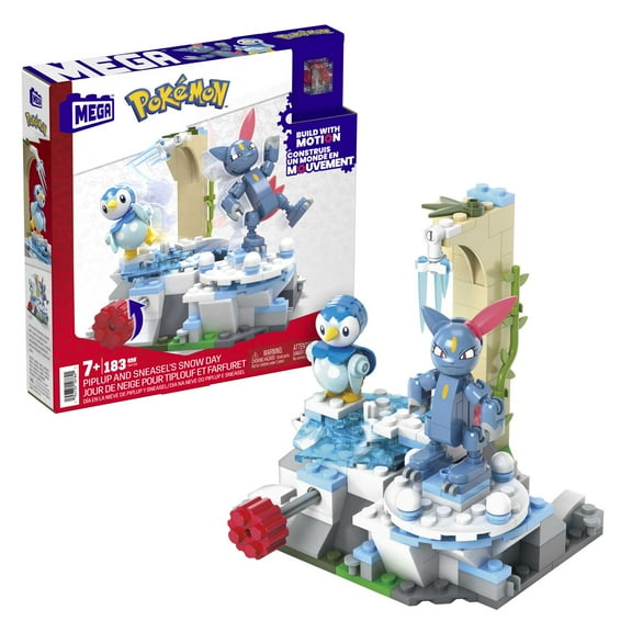 MEGA Pokemon Building Toy Kit Piplup and Sneasel's Snow Day (171 Pieces) for Kids