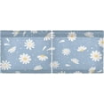 thumbnail image 3 of Daisy Kitchen Curtains 2 Panels UV Protected Tier Curtains, Half Window Curtains Kitchen Tiers for Guest Room Bathroom Sink Laundry Room Basement,24 x 27 Inch, 3 of 7