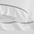 thumbnail image 6 of Superior Riverton Embroidered Cotton Bed Sheet Set, California King, White/Light Teal, 6 of 12