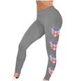thumbnail image 4 of Vivianyo HD Women's Independence Day Yoga Patriotic Pants Fashion Casual 4Th Of July American Flag Print Leggings with Yoga Sport Elastic Slim Pants（All Colors and Sizes）, 4 of 5