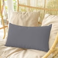 thumbnail image 4 of Grey Pure Color Pillow Covers, Linen Long Throw Pillow Case, Aesthetics Contemporary Luxury Holiday Pillow Protector Decorative Cushion Cover for Living Room/Bedroom 20" x 26", 4 of 8