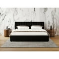 thumbnail image 6 of Omax Decor Jaxon Upholstered Platform King Bed in Black Boucle Fabric, 6 of 8