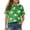 Green, variant on Grblisyd Uniform Shirts for Girls Cute Animal Print Polo Shirts Short Sleeve with Button for Kids 10-12