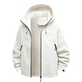 thumbnail image 1 of iHPH7 Manteau de Randonnée Femme Manteau de Pluie à Capuche Femme Imperméable Manteau de Pluie Femme Vêtements d'Automne pour Femmes Manteau de Pluie Léger Femme Imperméables pour Femmes avec Capuche Blanc TG, 1 of 9