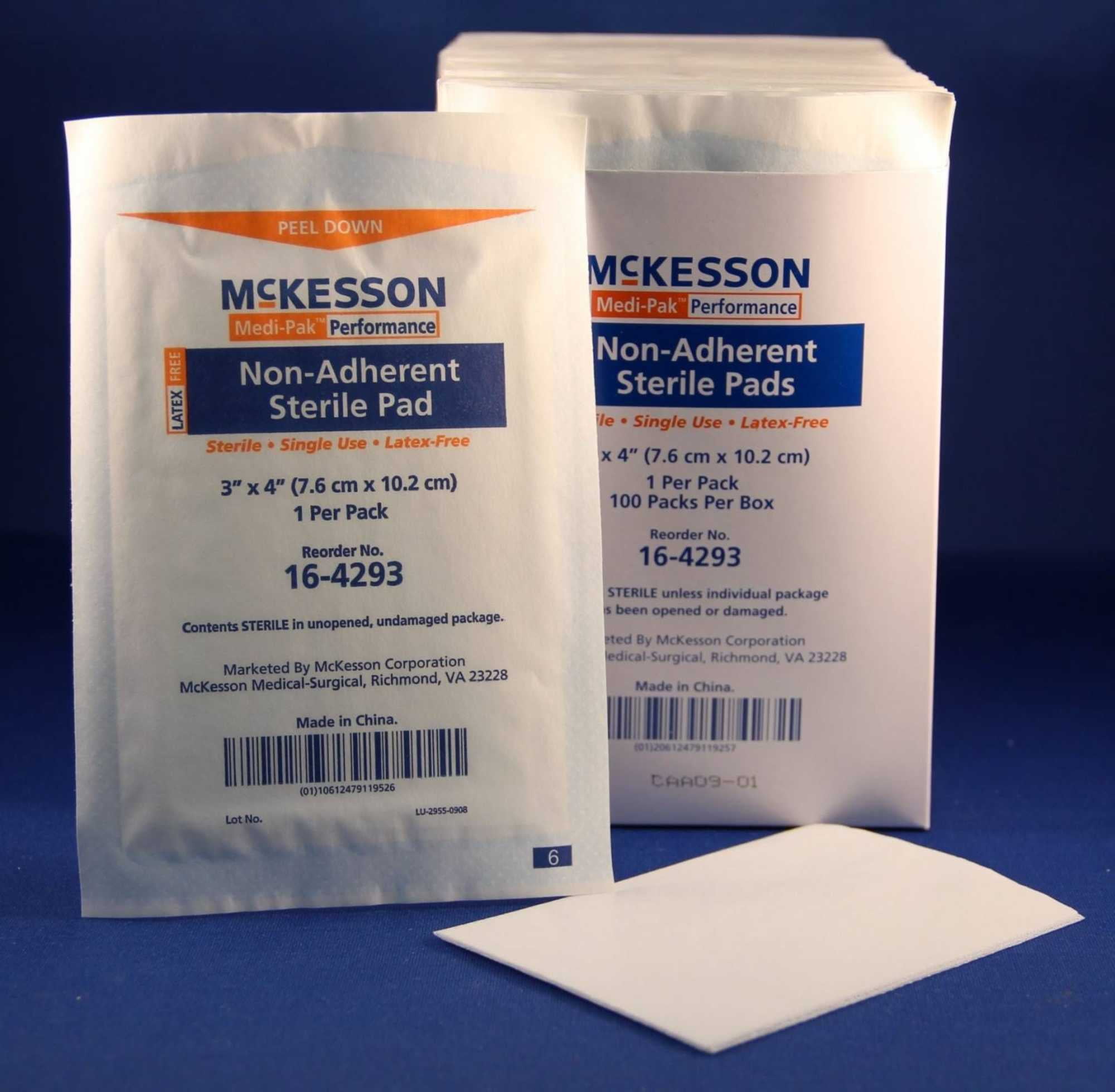 McKesson 164293 NonAdherent Dressing, Box of 100