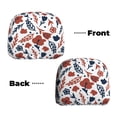 thumbnail image 6 of Kdxio Red Blue Leaves Pattern Print 2 Piece Car Head Rest Covers Set Auto Front/Rear Seats Headrest Cover Universal Fit Most Cars,Sedan, SUV, 6 of 9