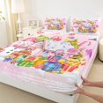 thumbnail image 3 of Homewish Teens Cartoon Snowman Twin Sheet Sets 3pcs,Merry Christmas Twin Fitted Sheet Microfiber,Xmas Snowflakes Candy Cane Breathable Flat Sheet,Luxury Bedroom Decor, 3 of 7