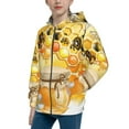thumbnail image 2 of Kdxio Honey Bee Pattern Kids Boys Girls Zip Up Hoodie 3D Printed Hooded Sweatshirt Hoody Coat with Pocket 7-12 Y-Small, 2 of 6