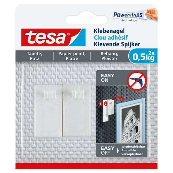 tesa UK Adhesive Nail for Wallpaper & Plaster 0.5kg 0.5 kg