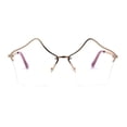 thumbnail image 1 of Womens Rimless Star Shape Hippie Groove Pimp Sunglasses Clear, 1 of 4