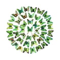 thumbnail image 2 of 200 piezas de mariposas voladoras 3D para decoración de pared, calcomanías de mariposas para pared, pegatinas de mariposas Verde, 2 of 9