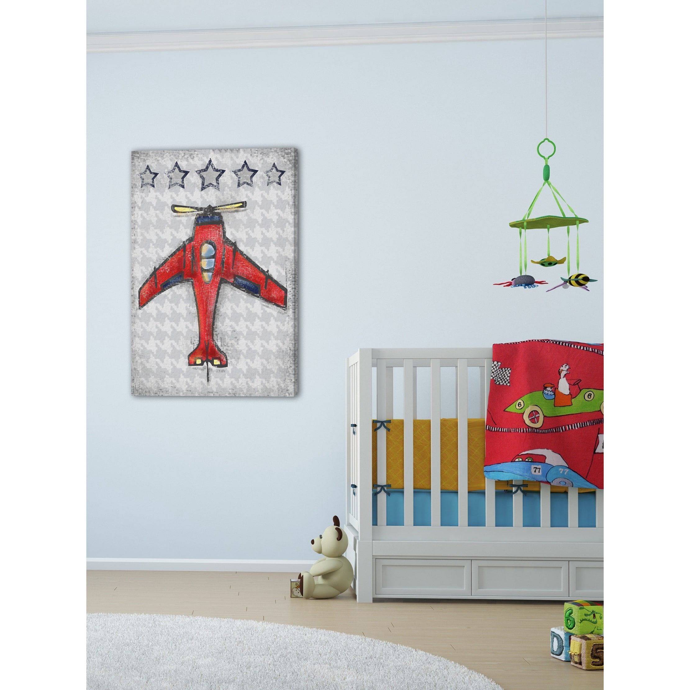 Marmont Hill "Red Plane" by Reesa Qualia Painting Print on Wrapped Canvas