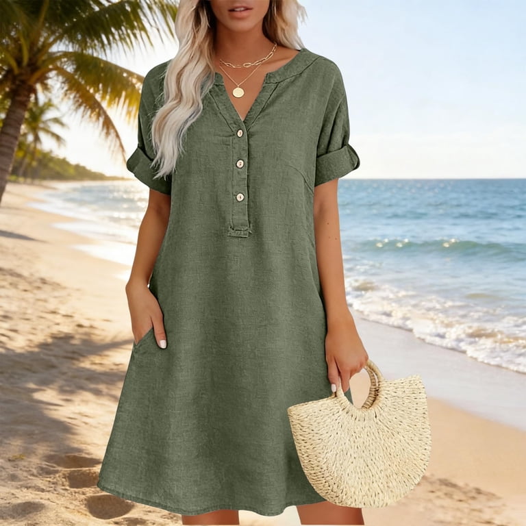 a-line v-neck tea-length chiffon mother of the bride dress 1/2 Sleeves Pleated Bri – EverLaceBridal Short Sleeve Color:Style 3 24months Malena Halter Polka-Dot Dress