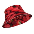 thumbnail image 2 of Kdxio Reflective Bucket Hat - Strawberry Red Print Bucket Hat for Men,Women, 2 of 9